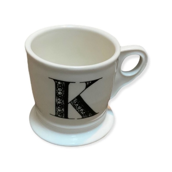 Anthropologie Monogram K Coffee Tea
Mug White Black - Picture 3 of 6
